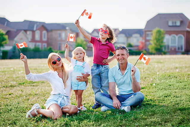 ¿Cómo es una familia canadiense?